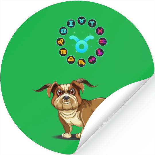 Funny Dog Lover Horoscope Taurus Zodiac Sign Cool Stickers