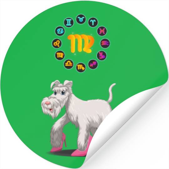 Funny Dog Lover Horoscope Virgo Zodiac Sign Cool Stickers