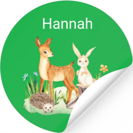 Animal deer rabbit hedgehog Hannah Stickers