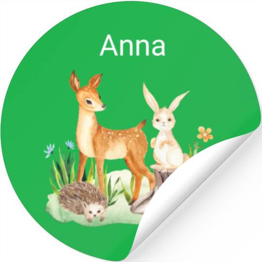 Animal deer rabbit hedgehog Anna Stickers