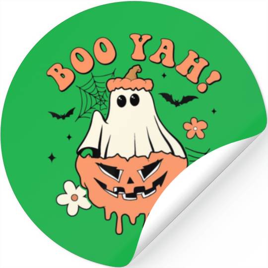 Halloween Trick Or Treat Spooky Season Boo Yah Stickers