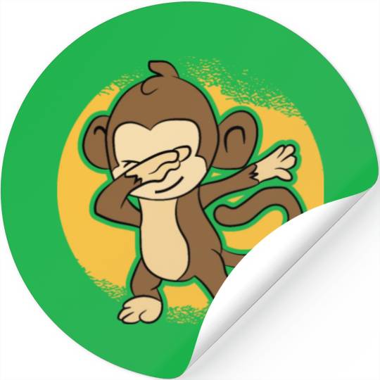 Cute Dabbing Monkey Stickers