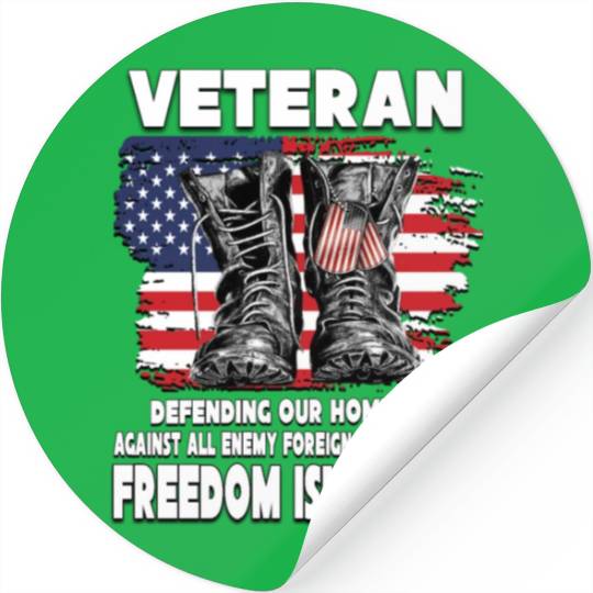 VETERAN PROTECTING AT HOME FREEDOM ISNT FREE Stickers