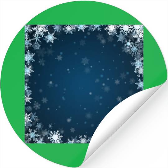 Navy Blue White Snowflakes Pattern Stickers
