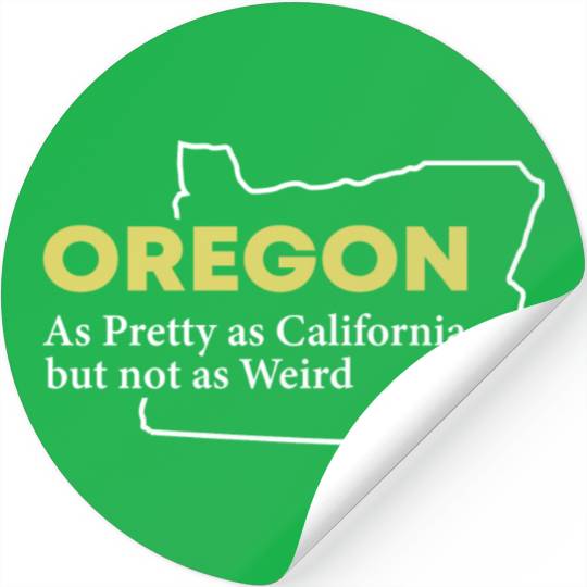 Pretty Oregon Map Design for proud Oregonians Stickers