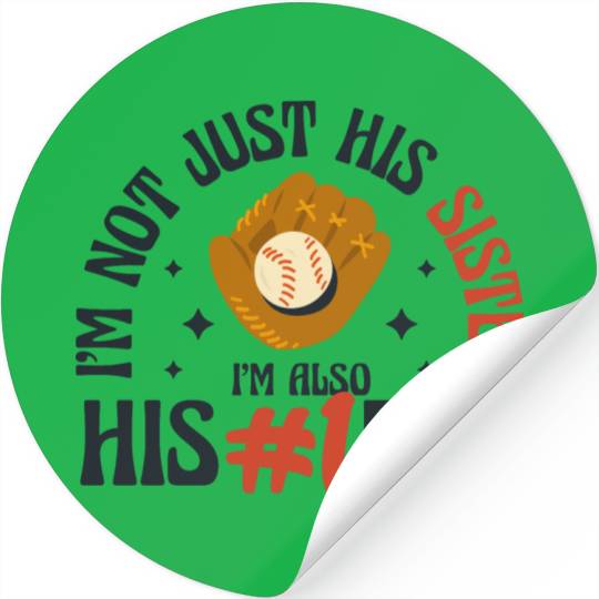 Baseball Sister Brother Biggest Fan Little Big Pro Stickers