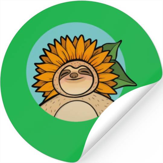 Sloth Flower Stickers