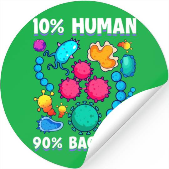 10 Human 90 Bacteria Biology Science Stickers