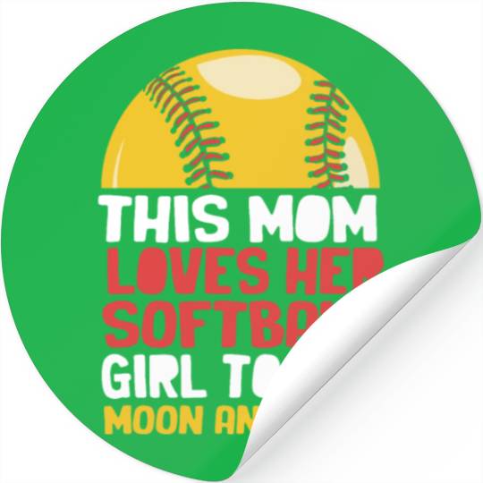 Softball Player Daughter Softball Mom Stickers
