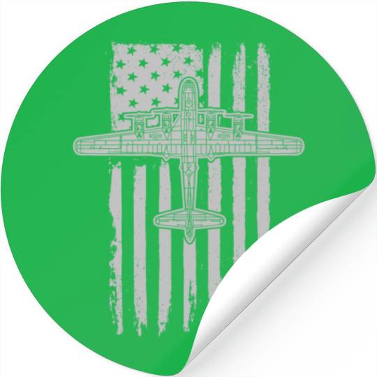 B-29 Superfortress WWII Airplane American Flag B29 Stickers