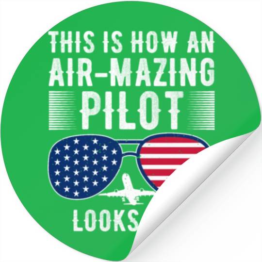Aircraft Pun Airmazing Pilot - Airline Pilot Stickers