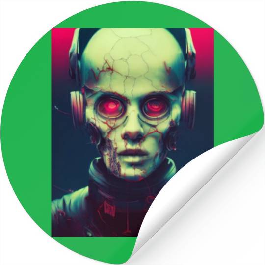 Zombie Cyberpunk Stickers