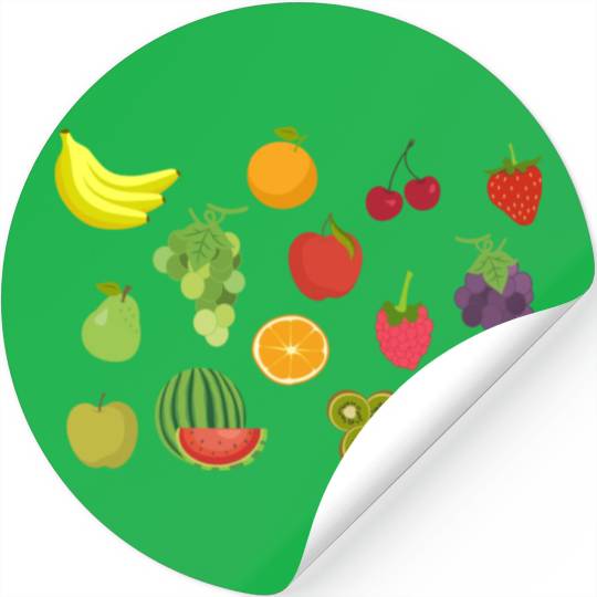 Fruit-based Pattern Design Stickers