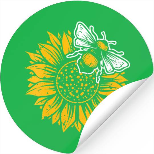 Womens Bumblebee Sunflower Springtime Save The Bee Stickers