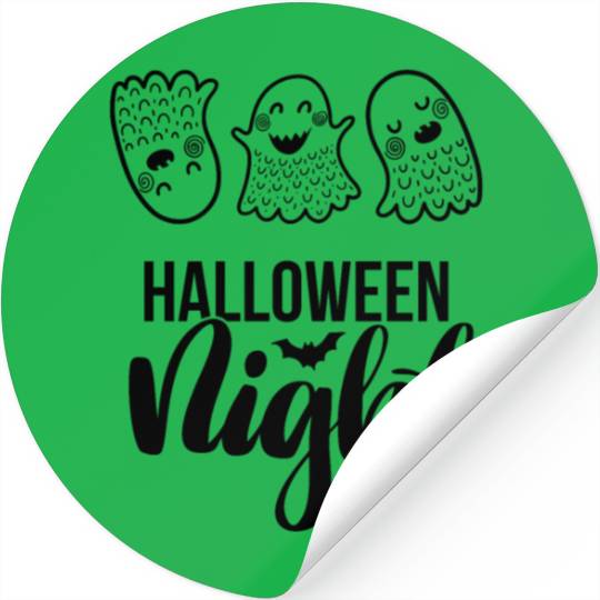 Halloween Night Spirits (black) Stickers