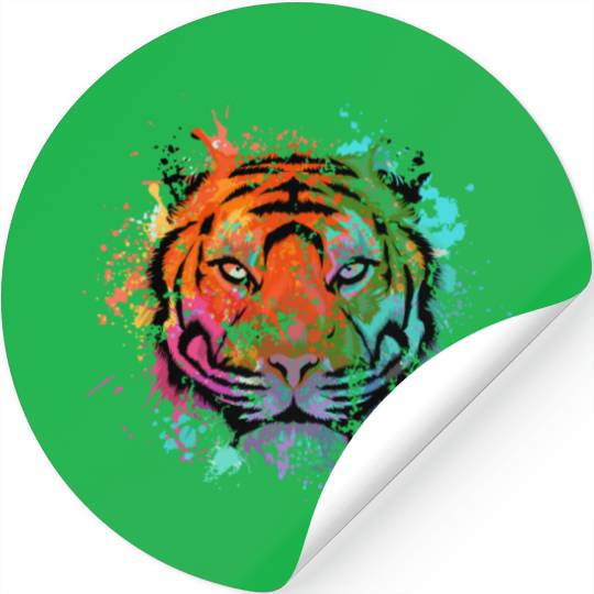 Abstract Tiger Stickers