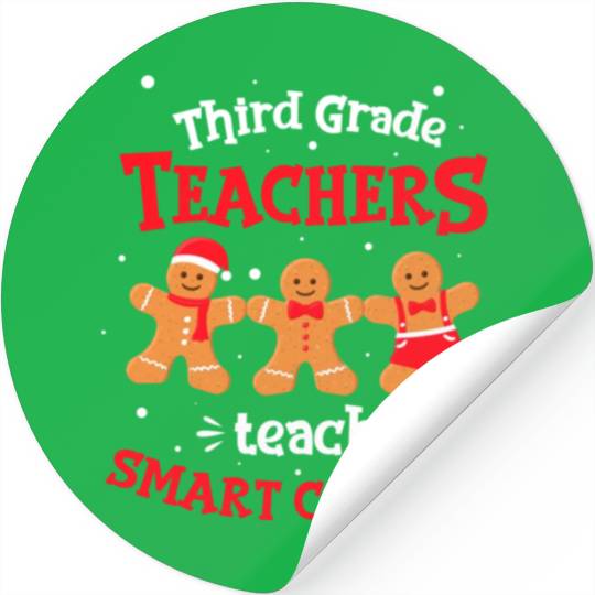 Christmas Third Grade Teacher Holiday 3rd Grade Stickers