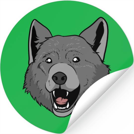 Wolf Head Stickers