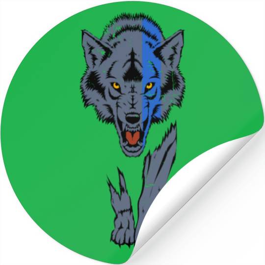 Police Officer Wolf Stickers