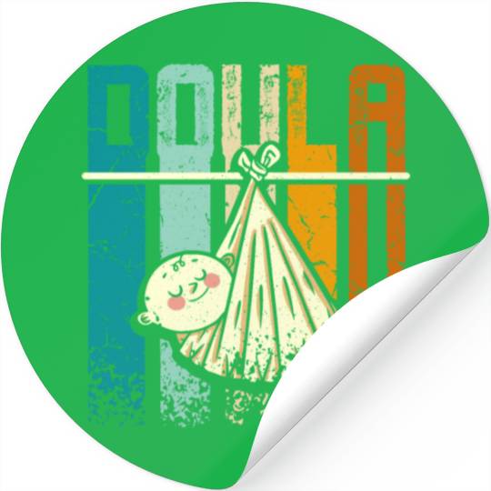 Retro Vintage Doula Stickers