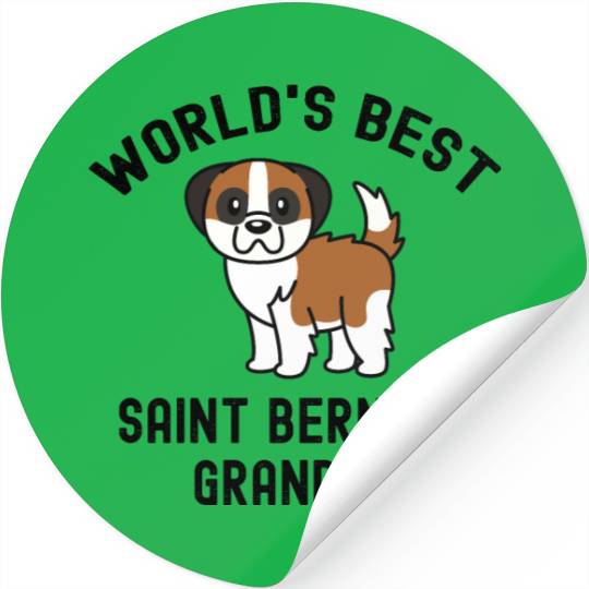 World's Best Saint Bernard Grandpa Stickers