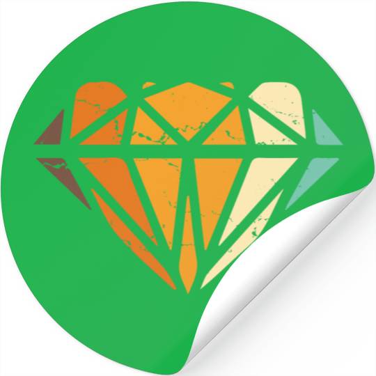 Vintage Diamond Gemstone Jewelry Jeweler Coral Stickers