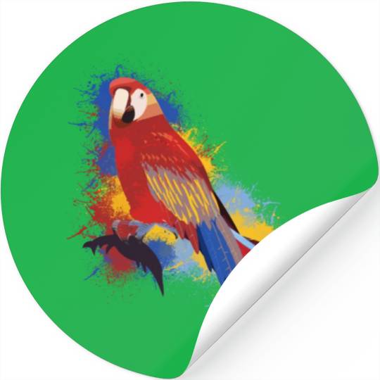 Abstract Parrot Stickers