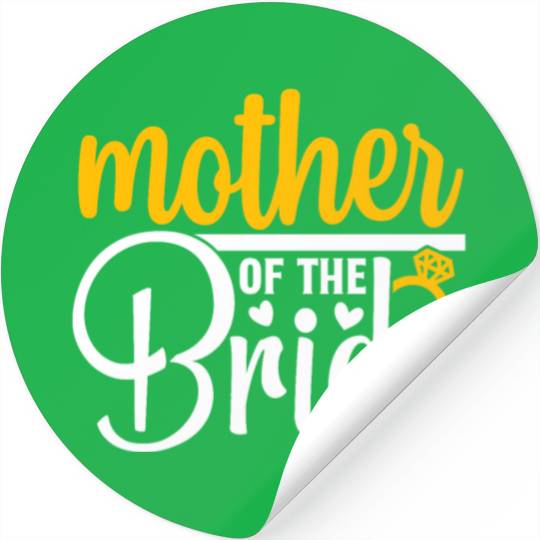 Mother Of The Bride Wedding Party Matching Gift Stickers