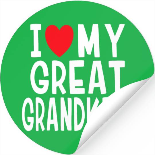 I Love My Great Grandkids Family Love Grandma Gran Stickers