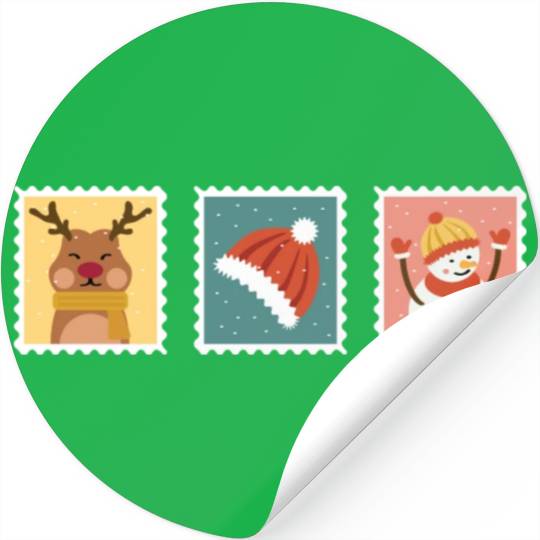 Christmas Stamp Postal Worker Gift Stickers