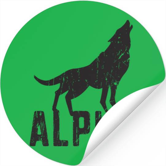Alpha - wolf lover Stickers