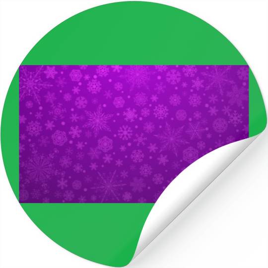 Purple Snowflakes Aesthetic Pattern Stickers