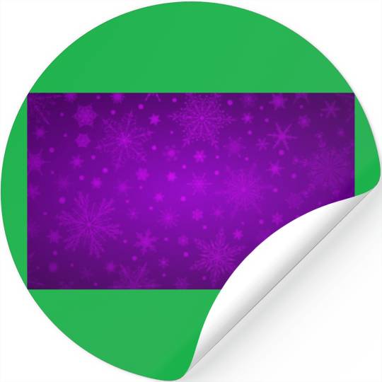 Beautiful Purple Snowflakes Pattern Stickers