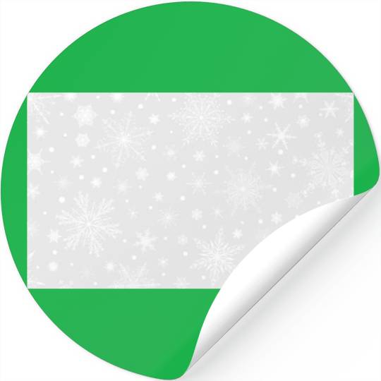 Snowflakes Pattern Grey White Stickers