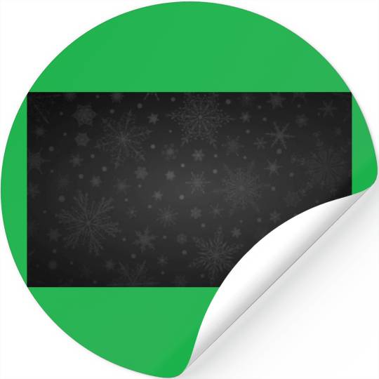 Moody Black Snowflakes Pattern Stickers