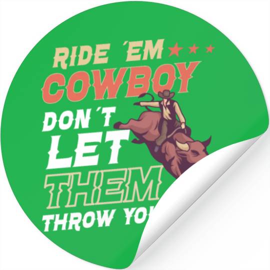 Rodeo Bull Riding Livestock Show Farmer Cattle Stickers