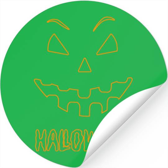 halloween scary evil pumpkin funny pumpkin head Stickers