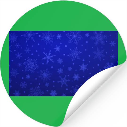 Blue Snowflakes Christmas Pattern Stickers