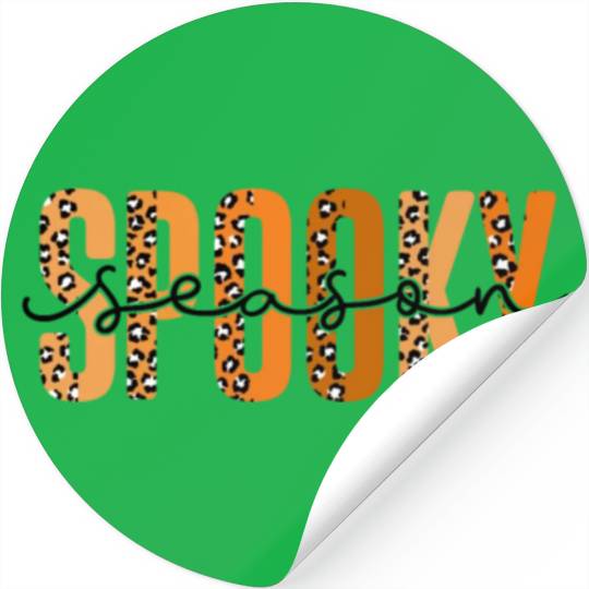 Spooky Season Halloween Leopard Stickers