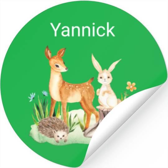 Animal deer rabbit hedgehog Yannick Stickers
