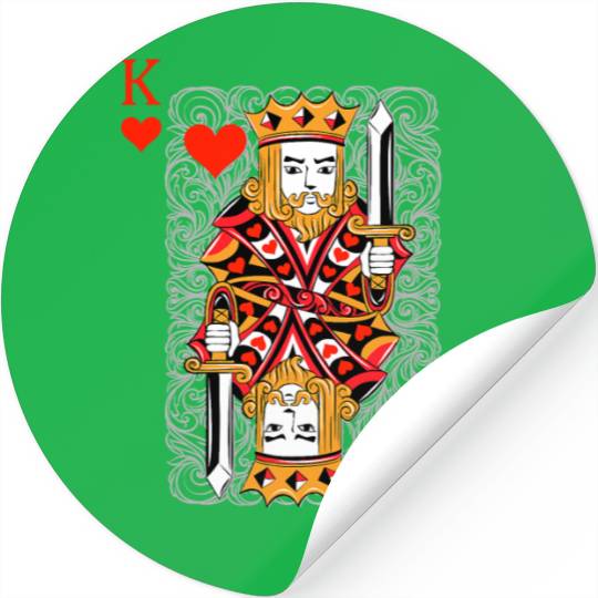 King of Hearts Blackjack Cards Poker 21 K Couple M Stickers