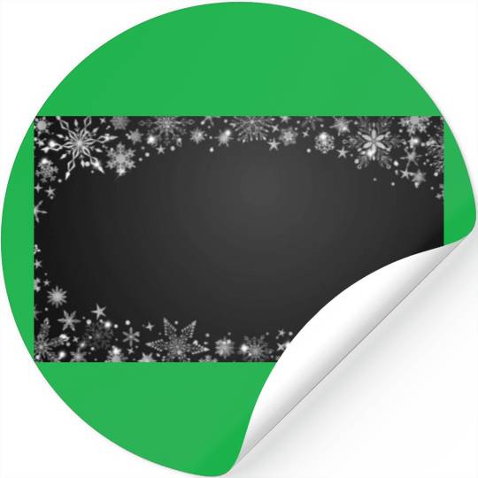 Black White Snowflakes Pattern Stickers