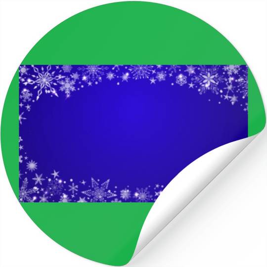 Modern Navy Blue Snowflakes Pattern Stickers