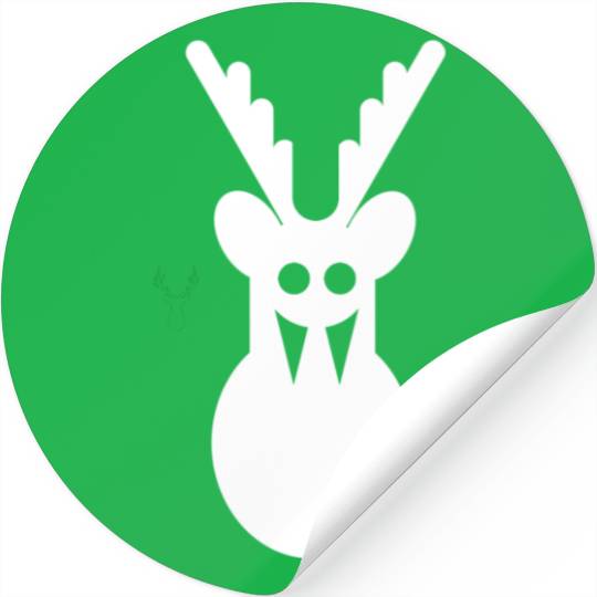 Ghost White Deer Stickers