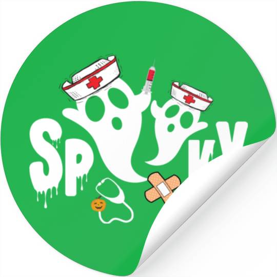 Cute Spooky nurse Stickers Halloween Nurse gifts