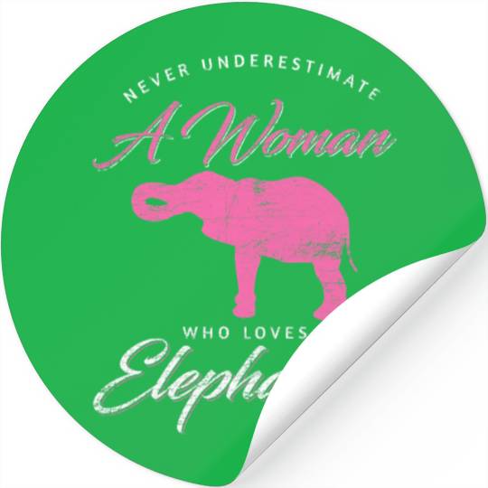 Never Underestimate A Woman Who Loves Elephants T Stickers
