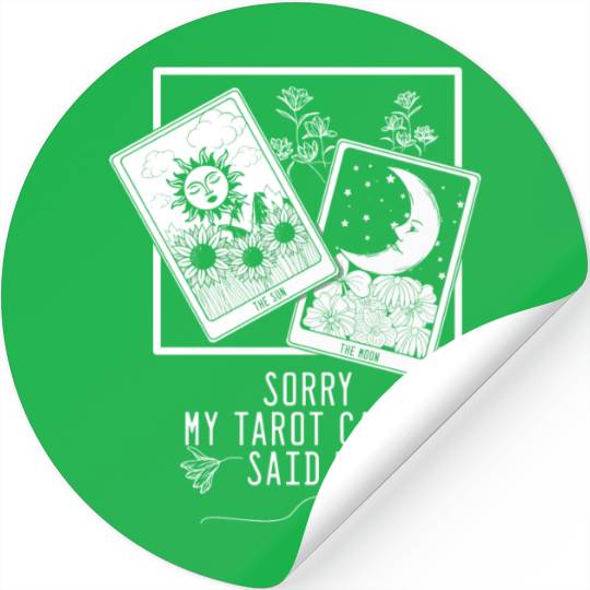 Gothic Moon Sun Tarot Card Said No Halloween Stickers