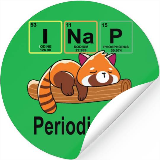 I Nap Red Panda Stickers