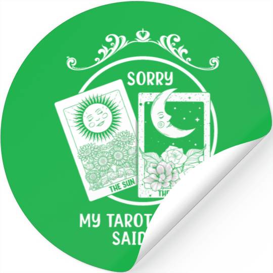 Moon Sun Tarot Card Said No Halloween Stickers