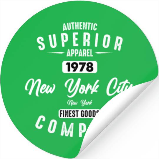 New York City Born In 1978 Vintage Birthday Stickers